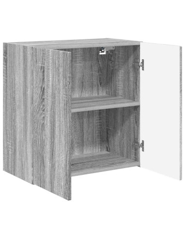 Mobile TV da parete Grigio Sonoma 59,5 x 31 x 60 cm