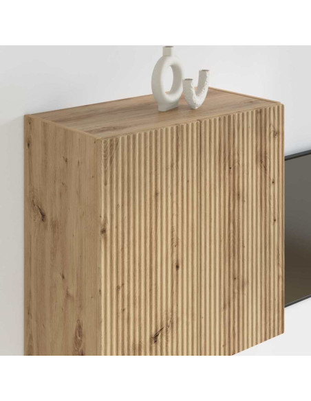 Mobile TV da parete Rovere artigianale 59,5 x 31 x 60 cm