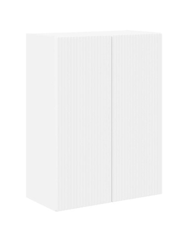 Mobile TV da parete Bianco 59,5 x 31 x 80 cm Legno multistrato