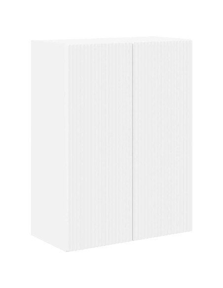 Mobile TV da parete Bianco 59,5 x 31 x 80 cm Legno multistrato