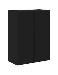 Mobile TV da parete Nero 59,5 x 31 x 80 cm Legno multistrato 2