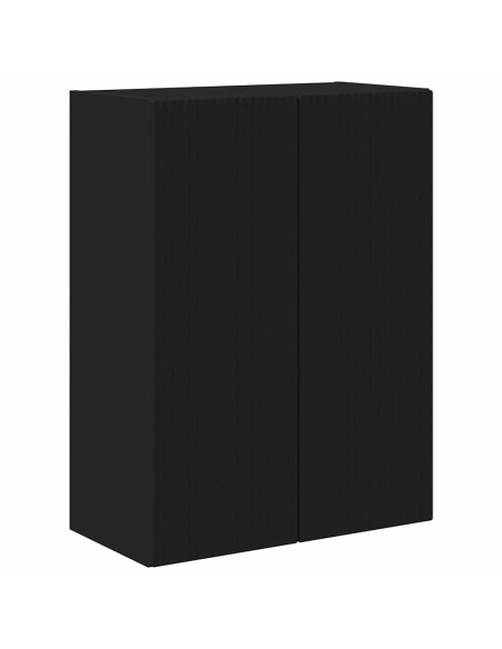 Mobile TV da parete Nero 59,5 x 31 x 80 cm Legno multistrato