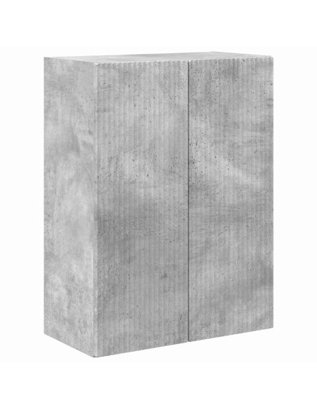 Mobile TV da parete Grigio cemento 59,5 x 31 x 80 cm