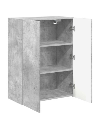 Mobile TV da parete Grigio cemento 59,5 x 31 x 80 cm