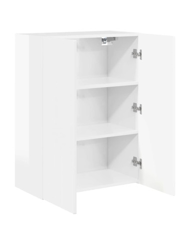 Mobile TV da parete Bianco Lucido 59,5 x 31 x 80 cm