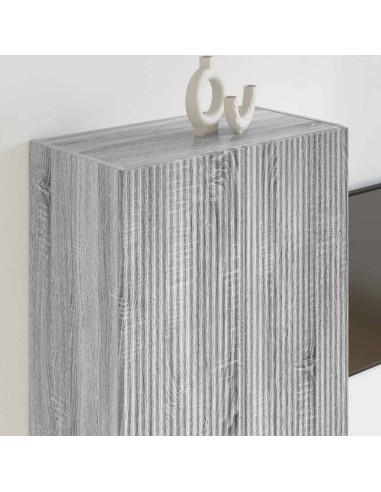 Mobile TV da parete Grigio Sonoma 59,5 x 31 x 80 cm