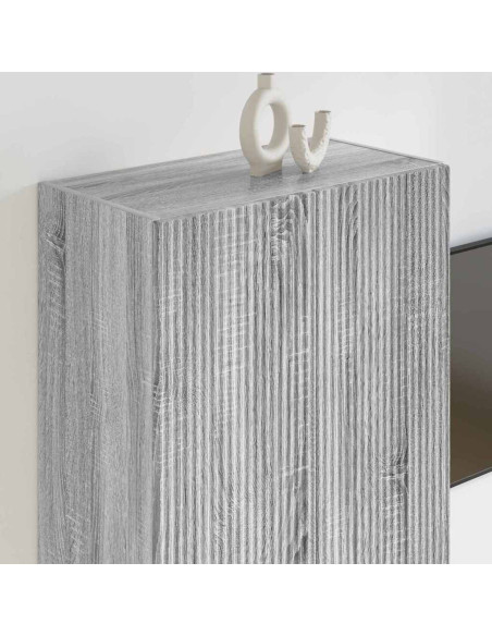 Mobile TV da parete Grigio Sonoma 59,5 x 31 x 80 cm