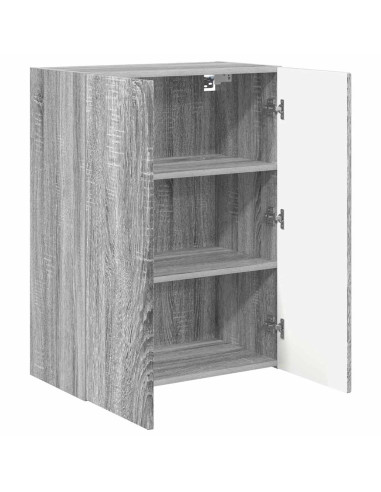 Mobile TV da parete Grigio Sonoma 59,5 x 31 x 80 cm