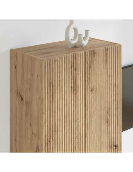 Mobile TV da parete Rovere artigianale 59,5 x 31 x 80 cm