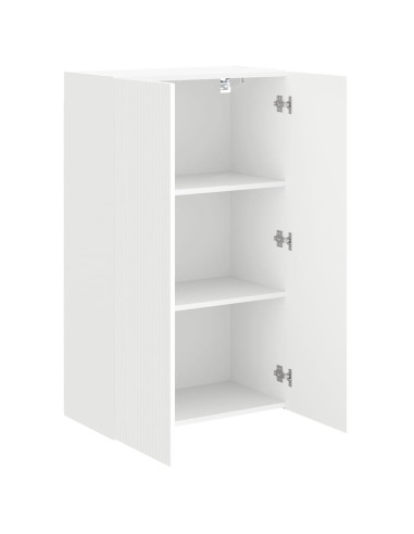 Mobile TV da parete Bianco 59,5 x 31 x 100 cm Legno multistrato