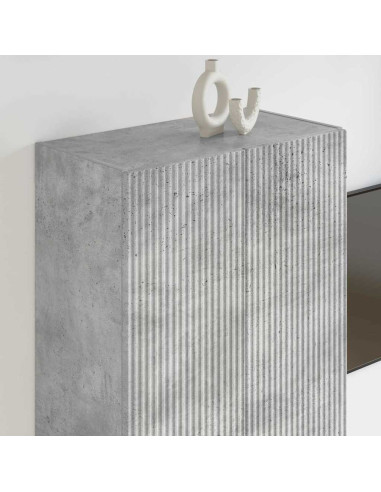 Mobile TV da parete Grigio cemento 59,5 x 31 x 100 cm
