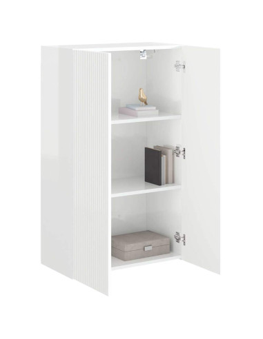 Mobile TV da parete Bianco Lucido 59,5 x 31 x 100 cm