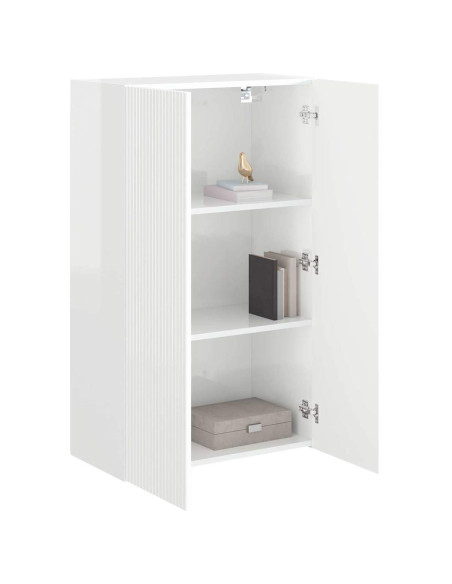 Mobile TV da parete Bianco Lucido 59,5 x 31 x 100 cm