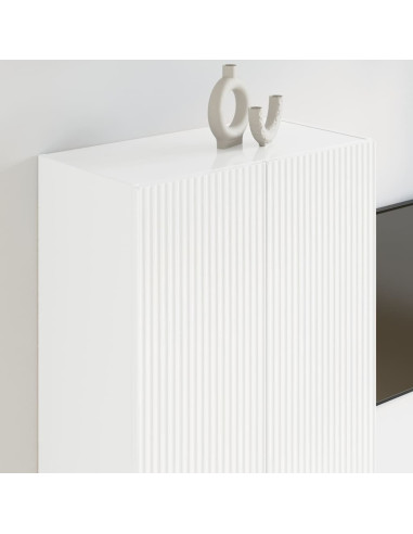 Mobile TV da parete Bianco Lucido 59,5 x 31 x 100 cm