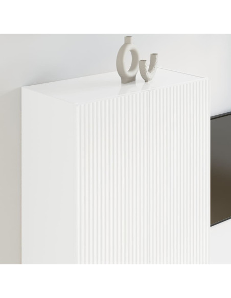 Mobile TV da parete Bianco Lucido 59,5 x 31 x 100 cm