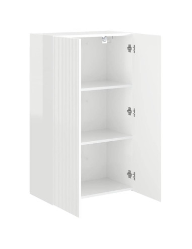 Mobile TV da parete Bianco Lucido 59,5 x 31 x 100 cm