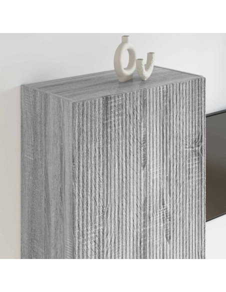 Mobile TV da parete Grigio Sonoma 59,5 x 31 x 100 cm