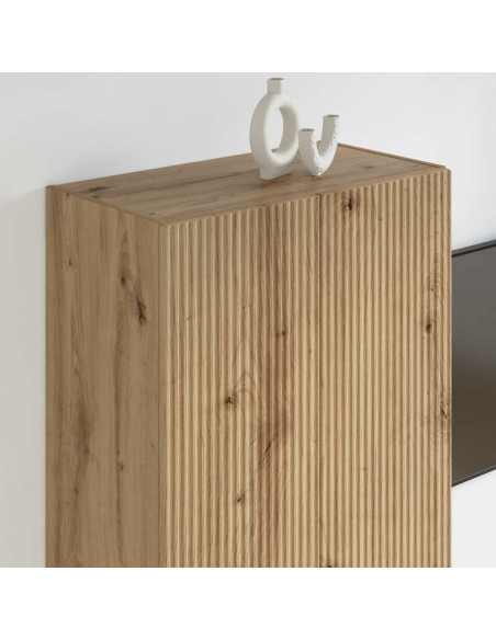 Mobile TV da parete Rovere artigianale 59,5 x 31 x 100 cm