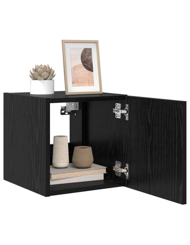 Mobile TV da parete Rovere Nero 30,5 x 35 x 30 cm