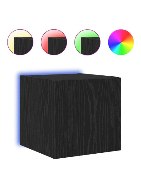 Mobile TV da parete Rovere Nero 30,5 x 35 x 30 cm