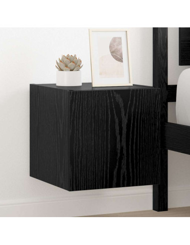 Mobile TV da parete Rovere Nero 30,5 x 35 x 30 cm