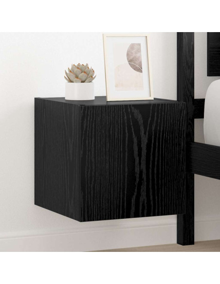 Mobile TV da parete Rovere Nero 30,5 x 35 x 30 cm
