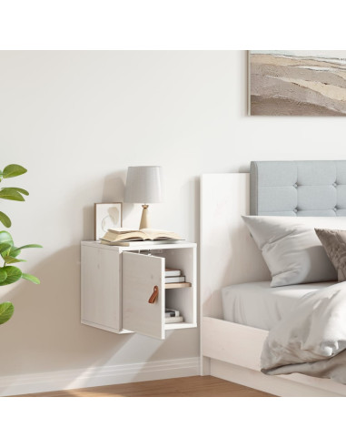 Pensile Bianco 31,5x30x30 cm in Legno Massello di Pino