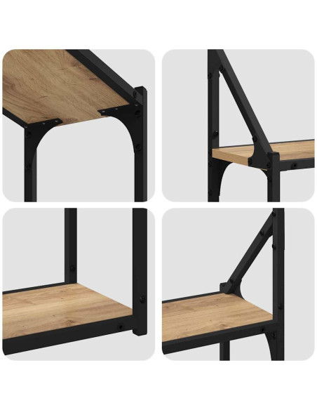 Scaffale da parete rovere artigianale 60 x 21 x 51 cm