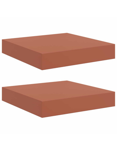Scaffale da parete 2 pcs Rosso 23 x 23,5 x 4 cm