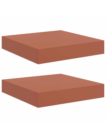 Scaffale da parete 2 pcs Rosso 23 x 23,5 x 4 cm