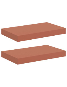 Scaffale da parete 2 pcs Rosso 40 x 23,5 x 4 cm 2