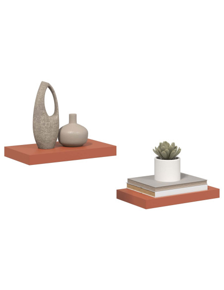 Scaffale da parete 2 pcs Rosso 40 x 23,5 x 4 cm