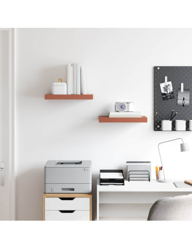 Scaffale da parete 2 pcs Rosso 40 x 23,5 x 4 cm