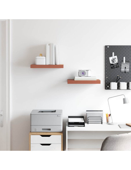 Scaffale da parete 2 pcs Rosso 40 x 23,5 x 4 cm