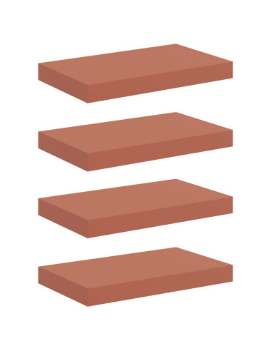 Scaffale da parete 4 pcs Rosso 40 x 23,5 x 4 cm