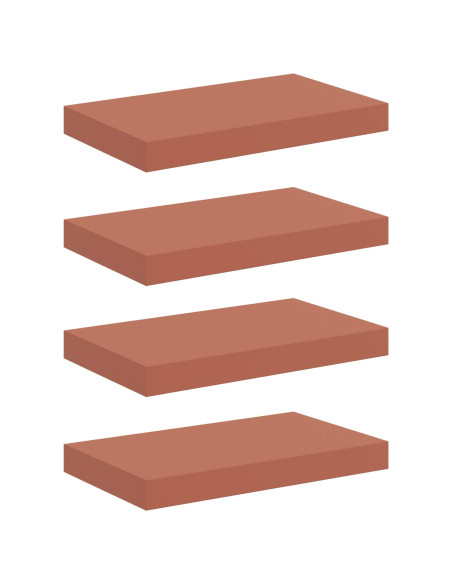 Scaffale da parete 4 pcs Rosso 40 x 23,5 x 4 cm