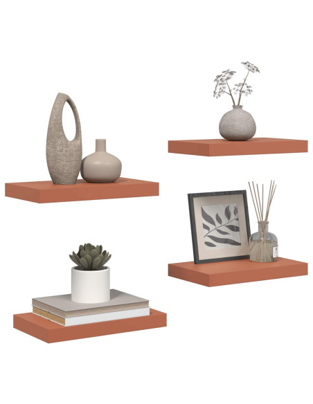 Scaffale da parete 4 pcs Rosso 40 x 23,5 x 4 cm