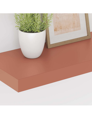 Scaffale da parete 4 pcs Rosso 50 x 23 x 4 cm Legno multistrato