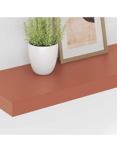 Scaffale da parete 2 pcs Rosso 60 x 23 x 4 cm Legno multistrato