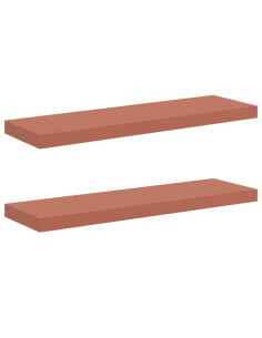Scaffale da parete 2 pcs Rosso 80 x 23,5 x 4 cm 2