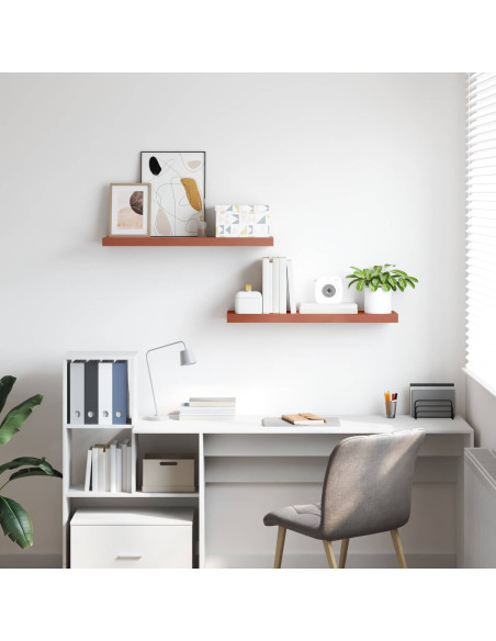 Scaffale da parete 2 pcs Rosso 80 x 23,5 x 4 cm