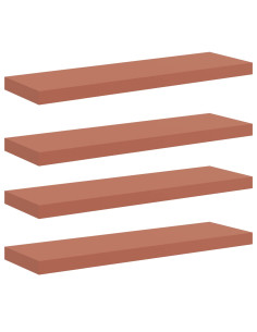Scaffale da parete 4 pcs Rosso 80 x 23,5 x 4 cm 2