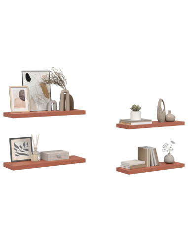 Scaffale da parete 4 pcs Rosso 80 x 23,5 x 4 cm