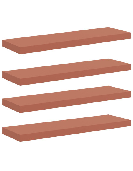 Scaffale da parete 4 pcs Rosso 90 x 23,5 x 4 cm