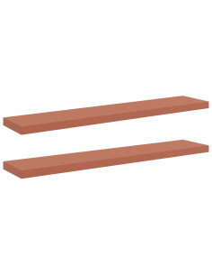 Scaffale da parete 2 pcs Rosso 120 x 23,5 x 4 cm 2