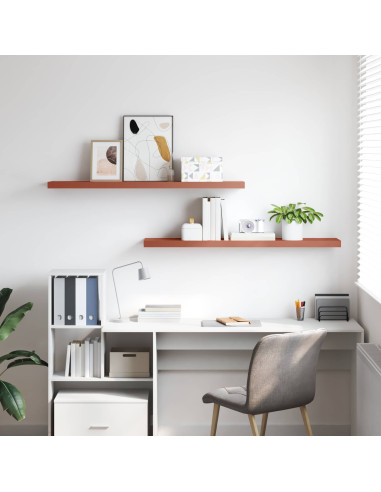 Scaffale da parete 2 pcs Rosso 120 x 23,5 x 4 cm