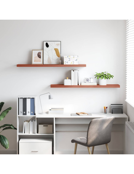 Scaffale da parete 2 pcs Rosso 120 x 23,5 x 4 cm