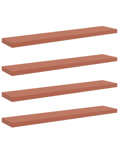 Scaffale da parete 4 pcs Rosso 120 x 23,5 x 4 cm