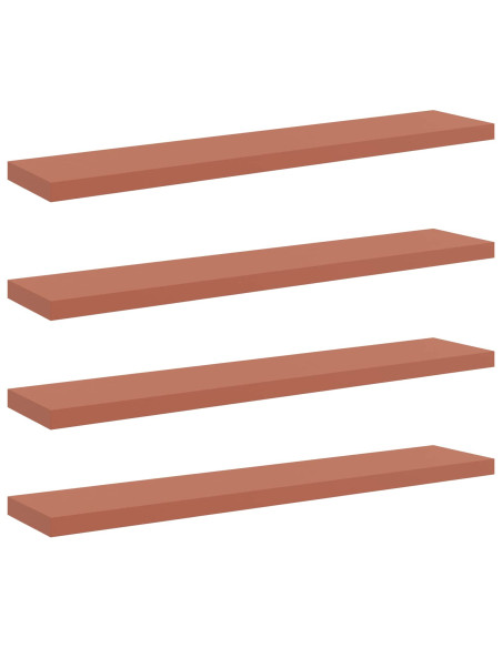 Scaffale da parete 4 pcs Rosso 120 x 23,5 x 4 cm