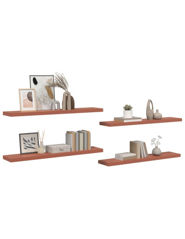 Scaffale da parete 4 pcs Rosso 120 x 23,5 x 4 cm